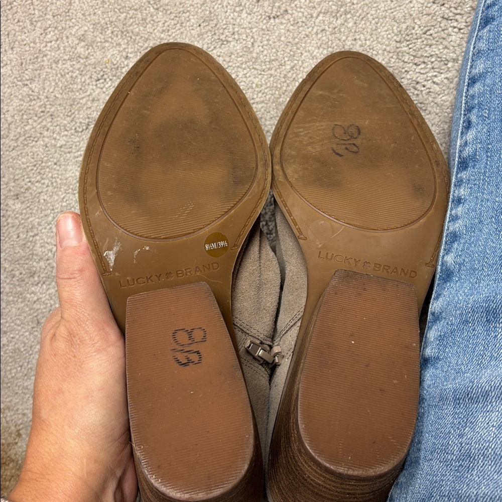 Lucky Brand Taupe Ankle Booties - Picture 5 of 7